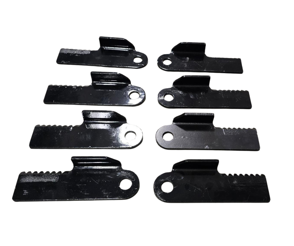 Serrated Winged Straw Chopper Blade Kit for John Deere Combines. Pack of 8.