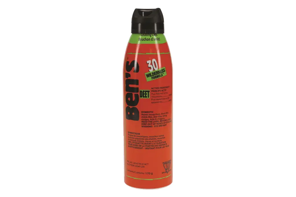 Ben’s 30 Wilderness Formula Insect Repellent Bug Spray, 30% DEET, 177 mL, Aerosol