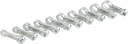 PG163 - 10-PC 3/8" DRIVE 12 POINT METRIC TORQUE ADAPTER SET, 2" LONG, 10MM-19MM