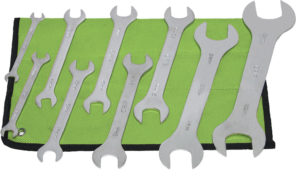 PG154 - 9-PC METRIC SUPER THIN OPEN END WRENCH SET, 8MM-32MM