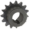 Roller Chain Sprocket; 1-1/4" Bore; 50 Chain; 17 Teeth; 1 Row of Teeth; No Hardened Teeth