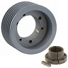 Transmission Pulley; 6 Grooves; 27.4" Outside Diameter; Bushed; J Bushing Series; C Belt Series; 27" Pitch Minimum