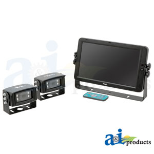 [A-HD10M2CQ] CabCAM High Definition 10" QUAD Video System, Touch Screen with 2 Cameras.