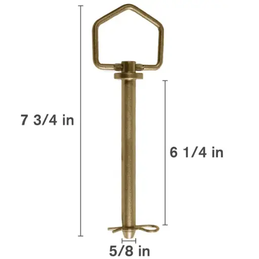[BE-704HPC] Swivel-Handle Forged Hitch Pin with Clip