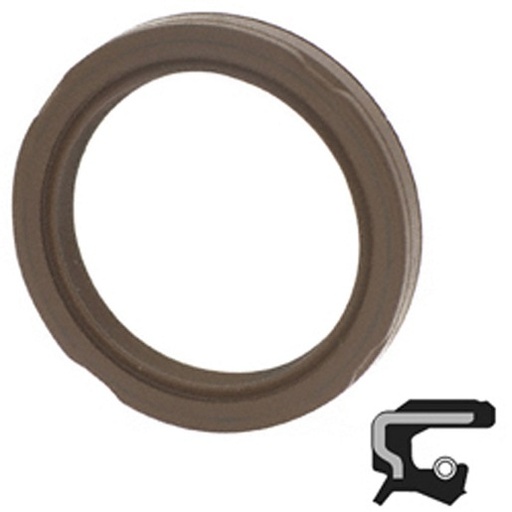 [C/R-16045] Lip Seal; 1-5/8" Shaft Dia; 2-1/8" Housing Bore; 1/4" Nominal Width; Viton Lip; Solid Seal