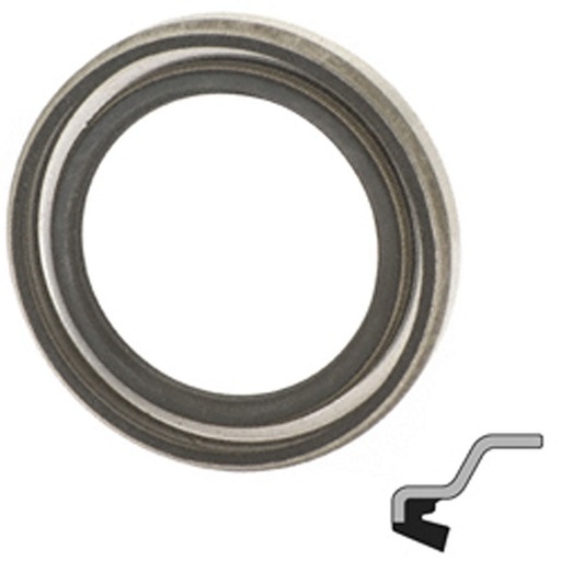 [C/R-19748] Lip Seal; 2" Shaft Dia; 2-1/2" Housing Bore; 1/4" Nominal Width; Nitrile Lip; Solid Seal