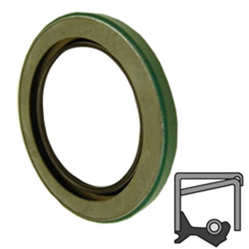 [C/R-20125] Lip Seal; 2" Shaft Dia; 3.371" Housing Bore; 7/16" Nominal Width; Nitrile Lip; Solid Seal