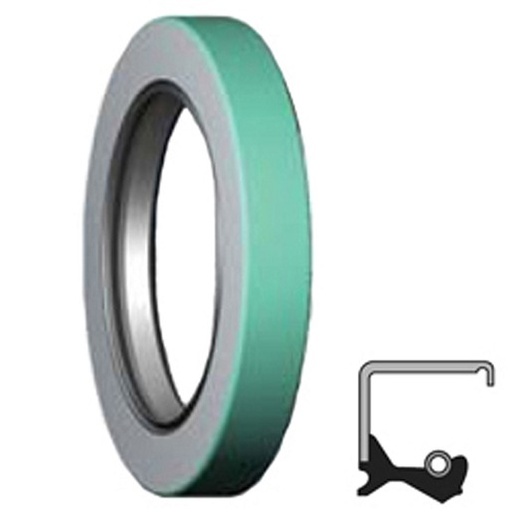 [C/R-21100] Lip Seal; 2-1/8" Shaft Dia; 2-7/8" Housing Bore; 7/16" Nominal Width; Nitrile Lip; Solid Seal