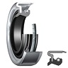 [C/R-4991] Lip Seal; 1/2" Shaft Dia; 0.999" Housing Bore; 1/4" Nominal Width; Viton Lip; Solid Seal