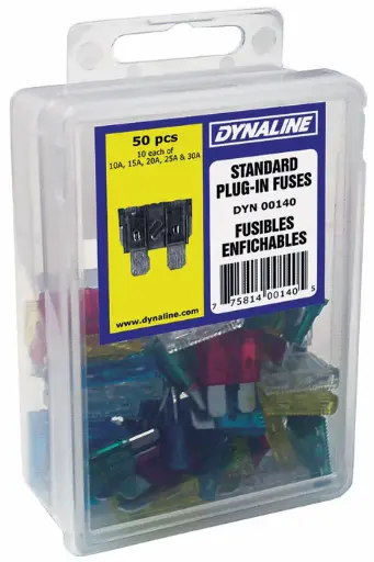 [DYN-00140] Standard Plug In Fuses, 50 Pieces