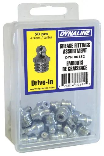 [DYN-00182] Drive-In Grease Fitting Dynakit, 4 Sizes / 50 Pieces