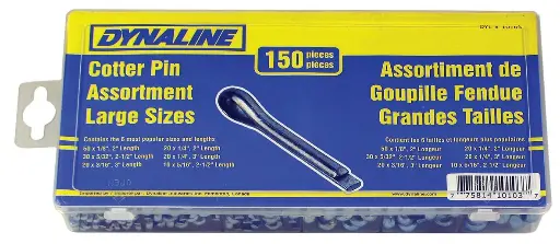 [DYN-10103] Large Cotter Pin Assortment, 150 Pieces / 6 Sizes