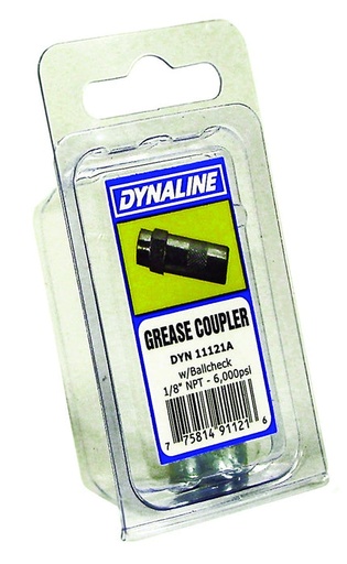 [DYN-11121A] Grease Coupler Dynapak, 6000psi w/ Ball check 1/8 NPT