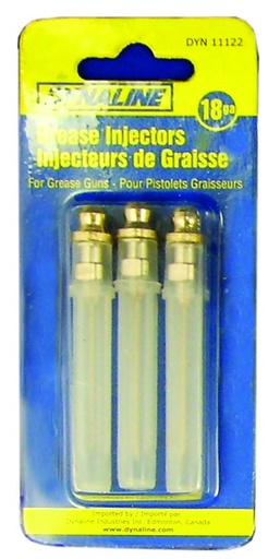 [DYN-11122] Grease Injectors (3 pcs), Standard 18 Gauge