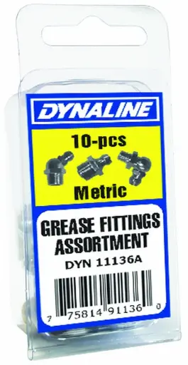 [DYN-11136A] Grease Fitting Assortment. Metric, 10 Pcs / 6 Items