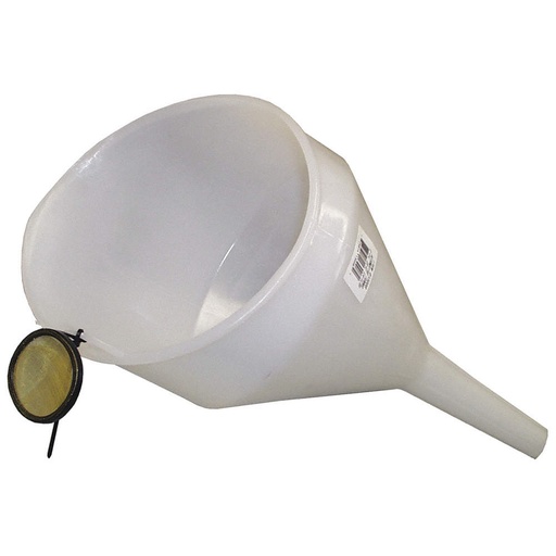 [DYN-13008] FUNNEL, FILTER 8, FLEXIBLE SPOUT, NATURAL, 120 OZ, 8 IN, POLYETHYLENE