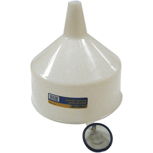 [DYN-13009] FUNNEL, FILTER 9, FLEXIBLE SPOUT, SPARK PROOF, NATURAL, 9 IN, 144 OZ, POLYETHYLENE