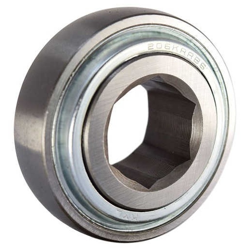 [FAF-205KRRB2] Single Row Ball Bearing; 7/8" Bore; 52MM Outside Diameter; 15MM Outer Width; 25.4MM Inner Width; 2 Seals; Wide Inner Ring