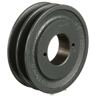 [RBL-2AK46H] Transmission Pulley; 2 Grooves; 4.45" Outside Diameter; Bushed; H Bushing Series; 3L | 4L | A Belt Series