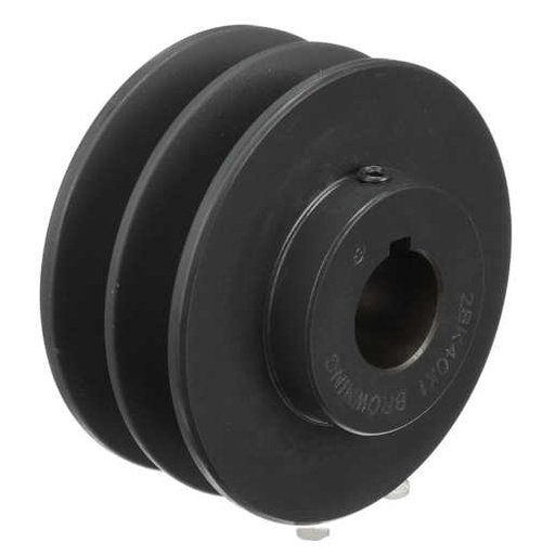 [RBL-2BK40X1] Transmission Pulley; 1" Bore; 2 Grooves; 3.95" Outside Diameter; Finished Bore; No Bushing; 4L | A | 5L | B Belt Series