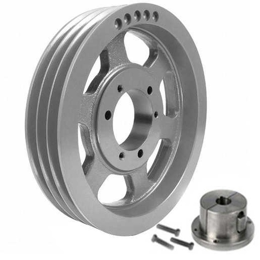 [ECC-3BK130] Transmission Pulley; 3 Grooves; 12-3/4" Outside Diameter; Bushed; H Bushing Series; 4L | A | 5L | B Belt Series