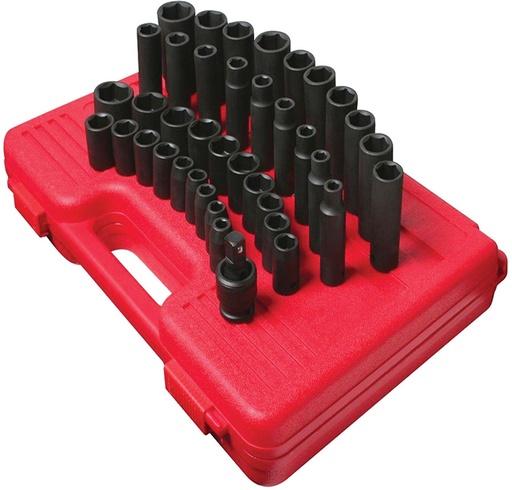 [G2S-SUN-2668] PG148 - 39-PC 1/2" DR. SAE MASTER IMPACT SOCKET SET