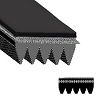 [JSN-375L5] Poly-V; 3/16" Pitch; 37-1/2" Belt Pitch Length; 15/16" Belt Width; 5 Bands; Polyester Tensile Material; Rubber Outer Material