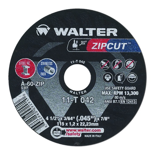 [MSC-11T042] Walters 4.5" Zipcut Wheel.