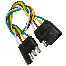 [MSC-1873-BP] 16 AWG 12" 4 Pin Trailer Connector