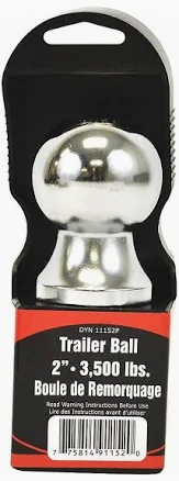[MSC-40004] 2" Trailer Ball (1" x 2-1/8" Shank, 6,000 lbs., Chrome)