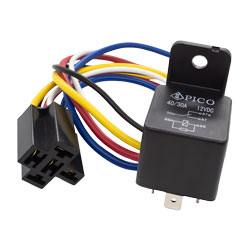 [MSC-926-91] 12V DC 40/30A Mini Relay & Pigtail Combo Pack