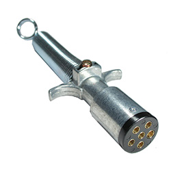 [MSC-9476-11] 6 Pole Male Plug with Guard Spring Trailer Connector