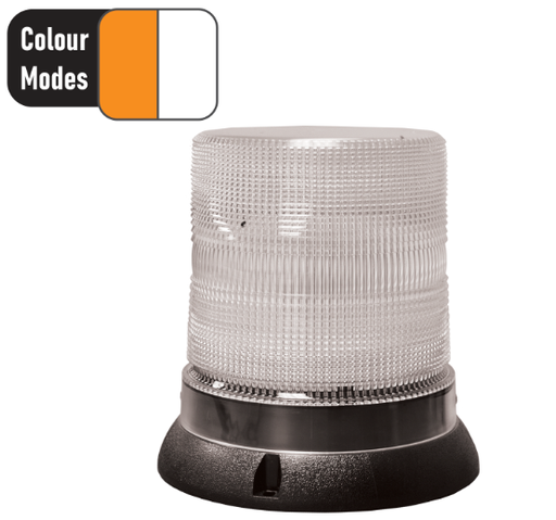 [UNI-BOND-E-728AW] 6.75" Amber & White LED Synchronizable LED Beacon (E-72 Series)