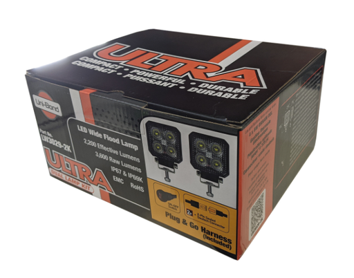[UNI-BOND-LW3029-2KM] ULTRA Series Square LED ROPS Dual Lamp Kit