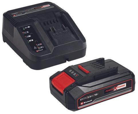 [EIN-4512131] Power X-Change Battery & Charger Starter Kit, 18V, 2.5Ah, Einhell