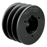 [MAR-3TB40] Transmission Pulley; 3 Grooves; 4.35" Outside Diameter; Bushed; 1610 Bushing Series; A | B Belt Series; 3.6" Pitch Minimum; 4" Pitch Maximum; 1/2 To 1-3/4" Bushing Bore Range; Keyway