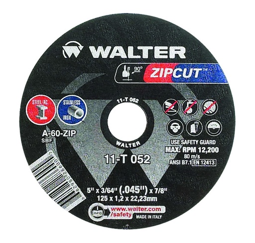 [MSC-11T052] Walters 5" Zipcut Wheel- each sell in 25's