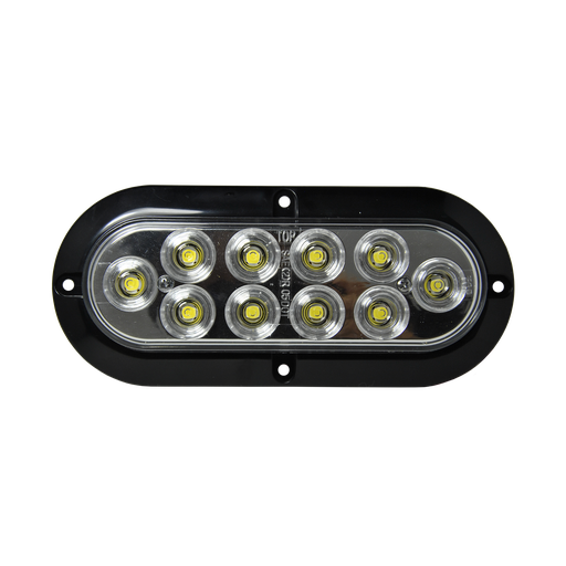 [UNI-BOND-LEDS2238-10C] Surface Mount LED Oval BackUp Lamp - Clear