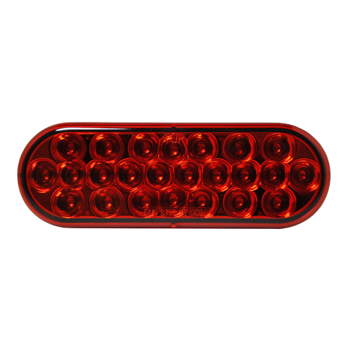 [UNI-LED2238-24R] LED Oval S/T/T/P Lamp - Red