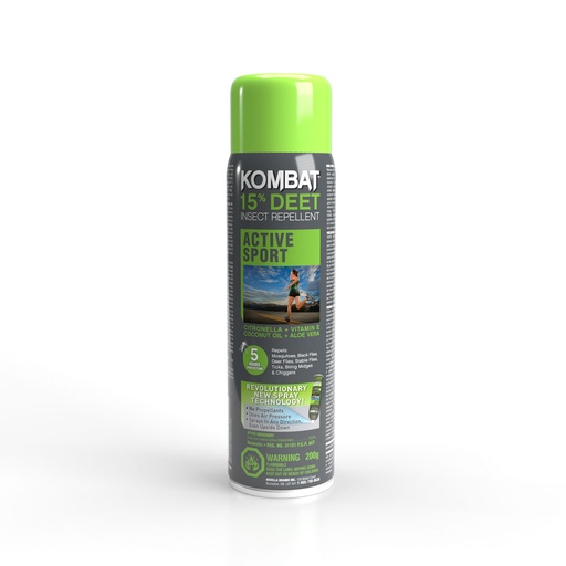[MSC-90301] Kombat Insect Repellent. 15% Deet. 5 Hours Of Effective Protection. Perfect For Outdoor Activities. Bug Spray