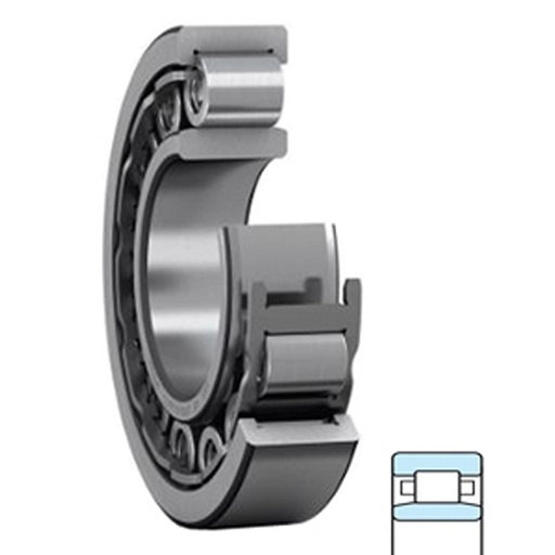 [NU-214-ECJ] Cylindrical Roller Bearing; 70MM Bore; Straight; 125MM Outside Diameter; 24MM Width; Steel Cage; RBEC 1 | ISO P0; Single Row; Inner Ring - Both Sides Separable