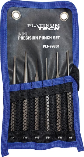 [G2S-ATD-PLT99801] PG210 - 6-PC PRECISION PUNCH SET, INCLUDES CENTER, PIN & SOLID PUNCHES