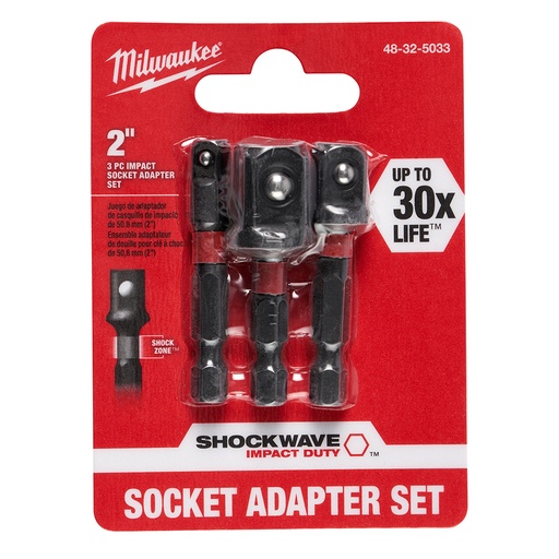 [MSC-48-32-5033] Milwaukee Impact Hex Shank Socket Adapter Set