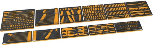 [G2S-GWR-89060EVA] PG147 - 11-PC EVA FOAM TRAYS FOR 613-PC MASTER HAND TOOL SET