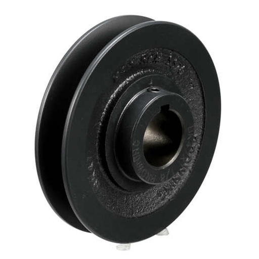[RBL-BK47-1-1/8] Transmission Pulley; 1-1/8" Bore; 1 Groove; 4.45" Outside Diameter; Finished Bore; No Bushing; 4L | A | 5L | B Belt Series; 3.7" Pitch Minimum; 4.1" Pitch Maximum; Keyway