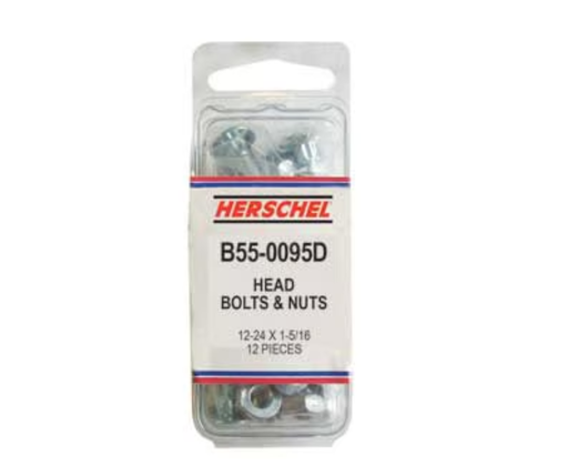 [HER-B55-0095D] Herschel Universal Nut & Head Bolt Combo Kit. 12 Pack.
